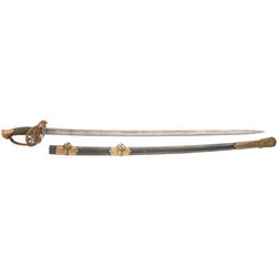 Inscribed Historical Civil War Presentation Model 1850 Staff and Field Officer's Sword