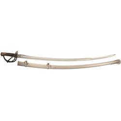 U.S. Ames Model 1840 Heavy Cavalry Saber with Scabbard