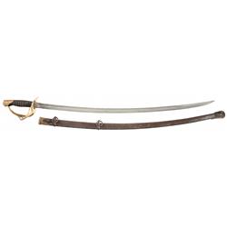 U.S. Ames Model 1860 Light Cavalry Saber with Scabbard