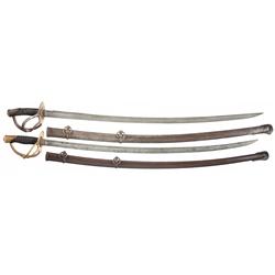 Collector's Lot of Two Civil War Sabers U.S. Tiffany & Company Model 1840 Heavy Cavalry Saber and U.