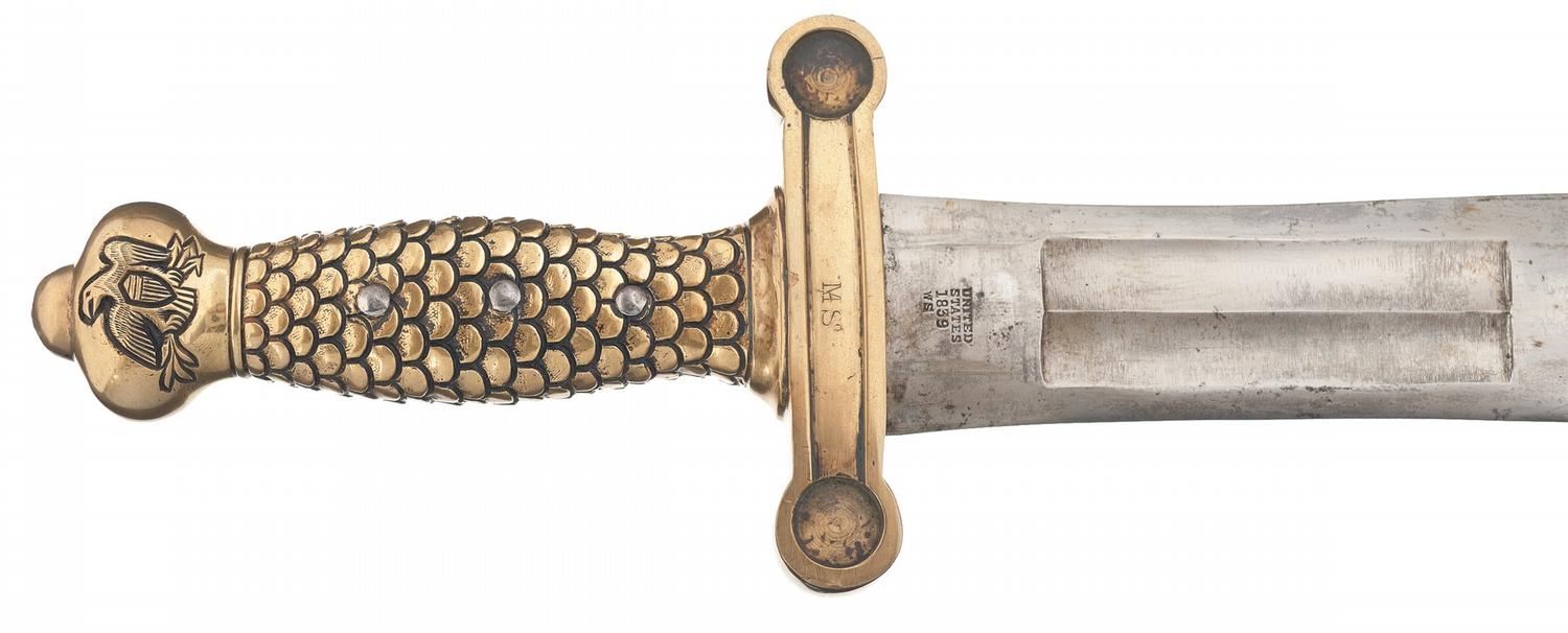 U.S. Ames Model 1832 Foot Artillery Sword with Sheath