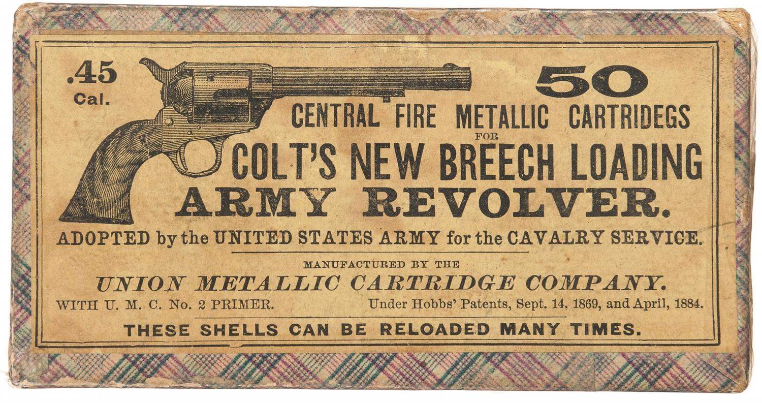 Extremely Rare Box of Union Metallic Cartridge Company 45 Caliber