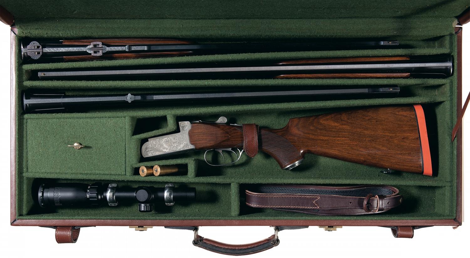 Excellent Engraved Antonio Zoli Over/Under Combination Rifle/Shotgun ...