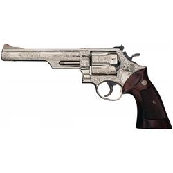 Engraved Smith & Wesson Model 29-2 Double Action Revolver