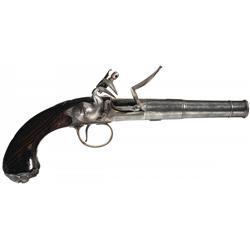 Fine Barbar London Marked Queen Anne Flintlock Pistol