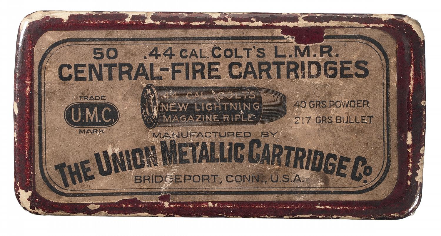 Box of Union Metallic Cartridge Co. 44 Caliber Colt Cartridges for Colt