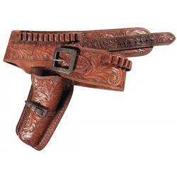 Spectacular Extensively Tooled Bohlin Marked Colt Single Action Army Holster Rig