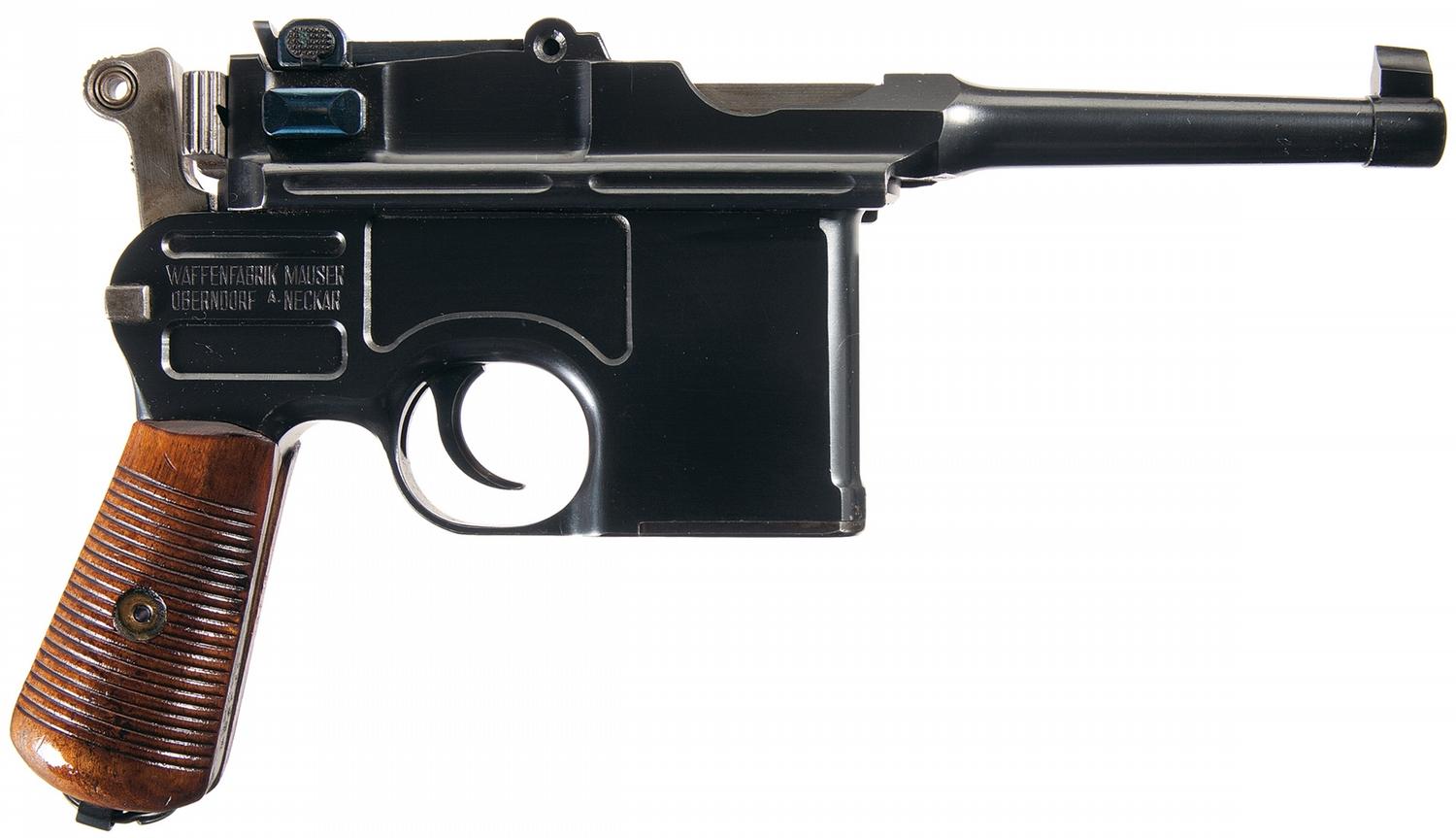 Post War Model 1896 "Bolo" Broomhandle Mauser Pistol with Shoulder Stock