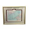 Image 1 : WW2 SILK FLYERS MAP FRAMED NAGASAKI JAPAN