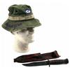 Image 1 : VIETNAM USAF PARA RESCUE NAMED DILLY HAT & KNIFE