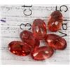 Image 2 : DEALERS LOT OF 6.14 CTW OVAL CUT ORANGE SAPPHIRES