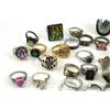 Image 2 : LARGE DEALERS LOT OF LADIES STERLING SILVER RINGS
