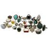 Image 1 : DEALERS LOT OF 29 LADIES STERLING SILVER RINGS