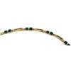Image 2 : LADIES 14K YELLOW GOLD EMERALD & DIAMOND BRACLET