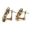 Image 2 : LADIES 14K YELLOW GOLD 0.6 CTW DIAMOND EARRINGS