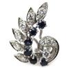 Image 2 : LADIES 18K WHITE GOLD DIAMOND & SAPPHIRE EARRINGS