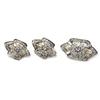 Image 1 : LADIES 18K YELLOW GOLD DIAMOND EARRINGS & BROOCH