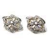 Image 3 : LADIES 18K YELLOW GOLD DIAMOND EARRINGS & BROOCH