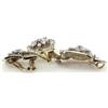 Image 4 : LADIES 18K YELLOW GOLD DIAMOND EARRINGS & BROOCH