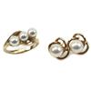 Image 1 : LADIES 14K YELLOW GOLD & PEARL JEWELRY SET