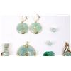 Image 2 : LADIES 14K YELLOW GOLD GREEN JADE JEWELRY LOT