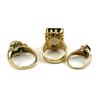 Image 2 : LADIES 10K YELLOW GOLD TOPAZ PERIDOT ONYX RING LOT