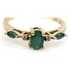 Image 4 : LADIES YELLOW GOLD EMERALD RING LOT OF 3