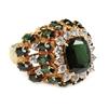 Image 3 : ELVIS PRESLEYS DIAMOND AND EMERALD 18KT GOLD RING