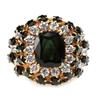 Image 4 : ELVIS PRESLEYS DIAMOND AND EMERALD 18KT GOLD RING