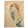 Image 1 : AUGUSTE RODIN WATERCOLOR OF A FEMALE NUDE