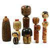 Image 1 : LOT OF 9 VINTAGE JAPANESE WOODEN KOKESHI DOLLS