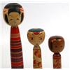 Image 3 : LOT OF 9 VINTAGE JAPANESE WOODEN KOKESHI DOLLS