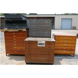 TABLES, STORAGE CABINETS