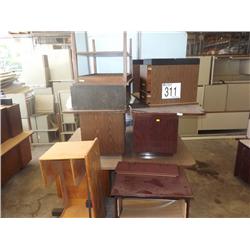 DESKS, TABLES, FILE CABINET
