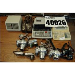 CAMERAS, CALCULATORS, TELEPHONE, EXTERNAL DISK DRIVE