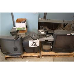 VCR, DVD PLAYER, MONITORS, TELEVISIONS