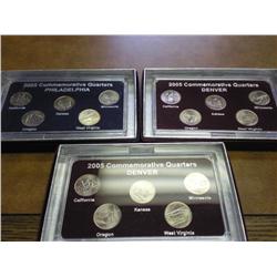 3 STATE QUARTER SETS (UNC)