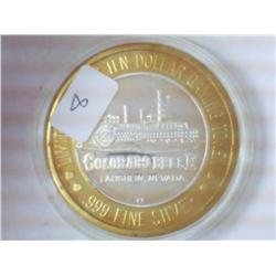 COLORADO BELLE CASINO $10 SILVER TOKEN (UNC)