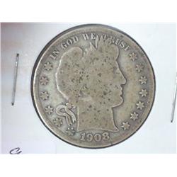 1908-O BARBER HALF DOLLAR