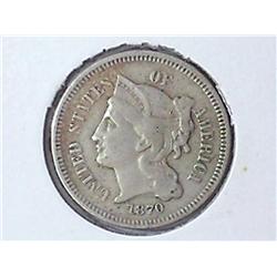 1870 THREE CENT PIECE (NICKEL)