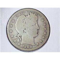 1908-O BARBER QUARTER