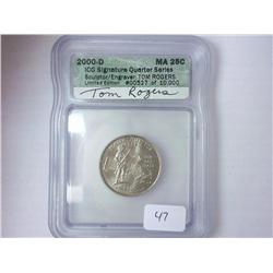 2000-D MASSACHUSETTS QUARTER ICG SIGNATURE SERIES