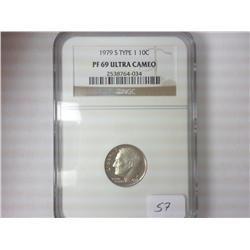 1979-S TYPE 1 ROOSEVELT DIME NGC PF69 ULTRA CAMEO