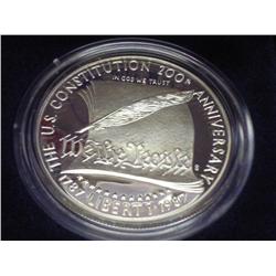 1987 US CONSTITUTION SILVER DOLLAR PROOF