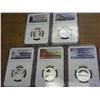 NICE SET OF 5 2010-S SILVER NATIONAL TREASURES .25
