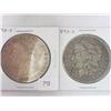 1892-S & 92-O MORGAN SILVER DOLLARS