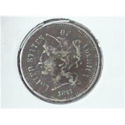 1871 THREE CENT PIECE (NICKEL)
