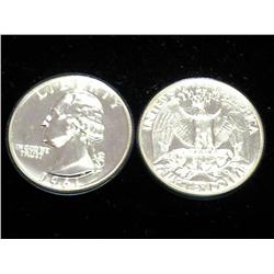 2-1961 WASHINGTON SILVER QUARTERS (GEM PROOF)