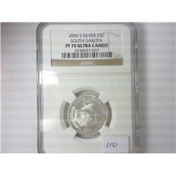 2006-S SILVER SD QUARTER NGC PF70 ULTRA CAMEO