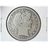 1911-S BARBER HALF DOLLAR (VERY GOOD)